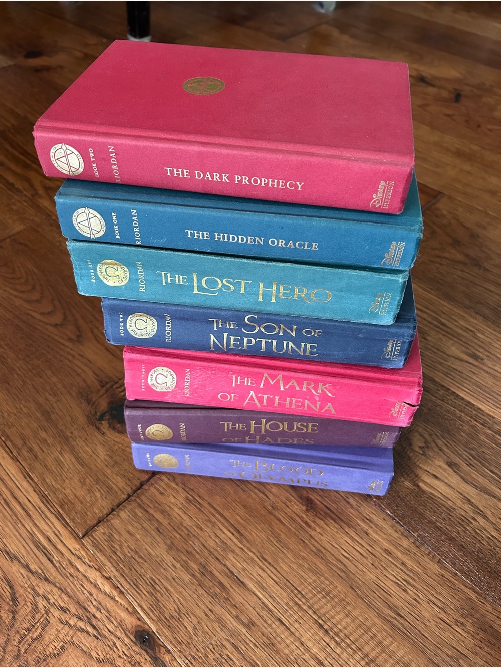 Rick Riordan Heroes of Olympus Complete 1-5 + Trials of Apollo 1-2 Hardcover Lot